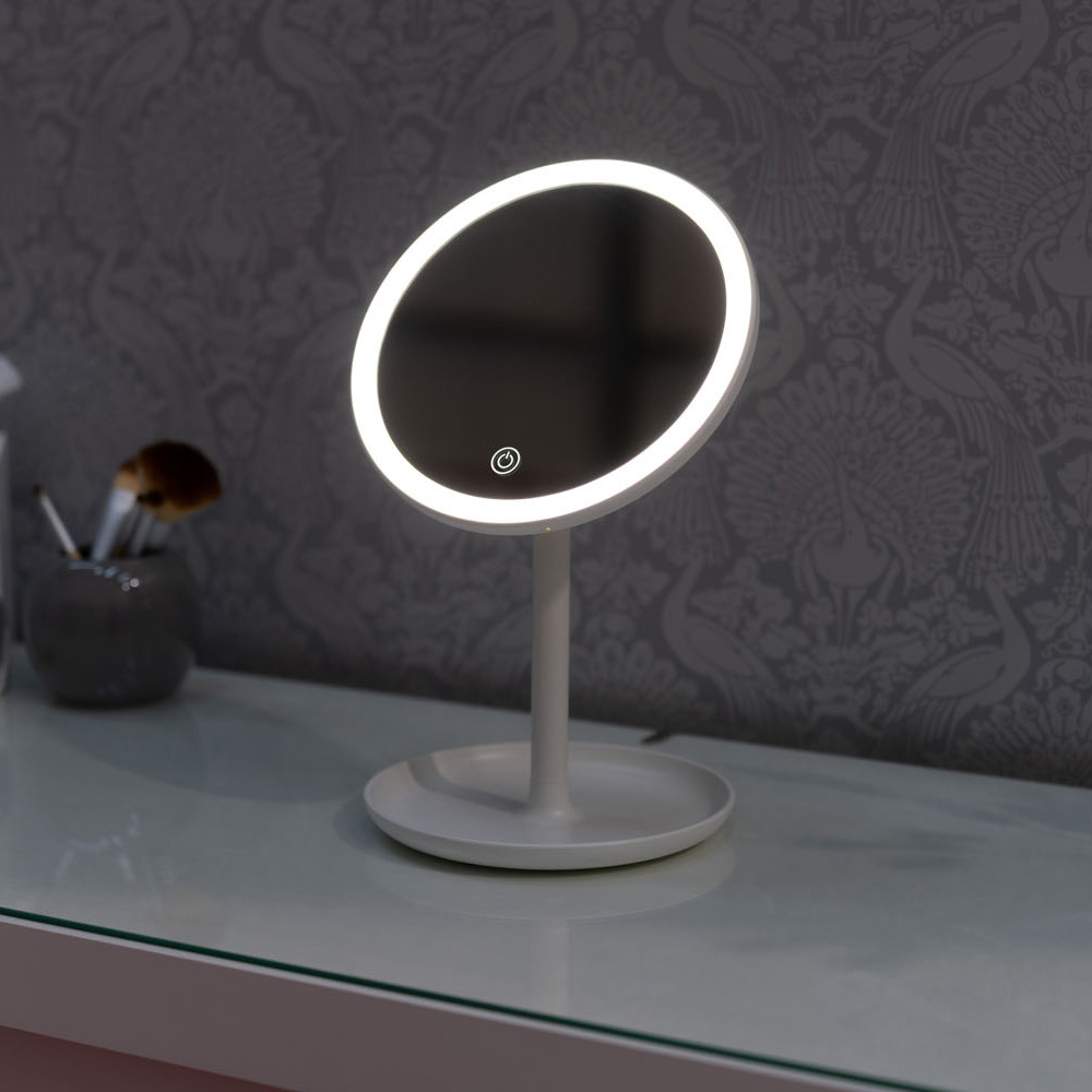 ValueLights White LED Make Up Mirror with Bluetooth Speaker Image 3