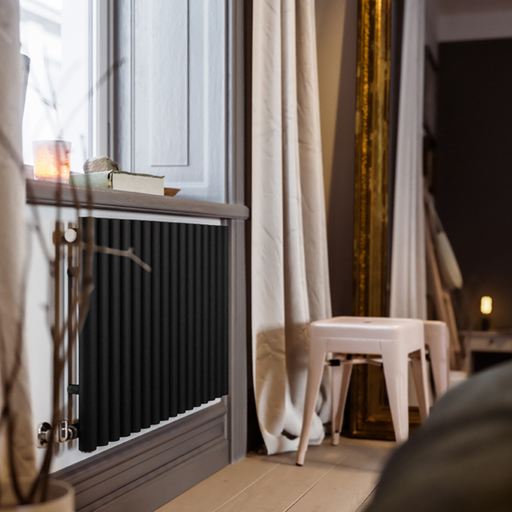Terma Rolo Room 2015 BTU Heban Black Radiator 500 x 865mm Image 8