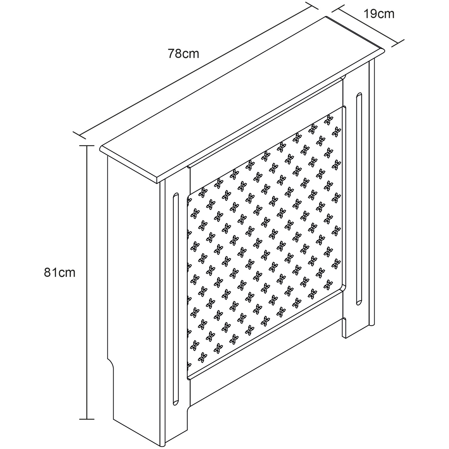 Classic Mini Radiator Cabinet White 78cm Image 7