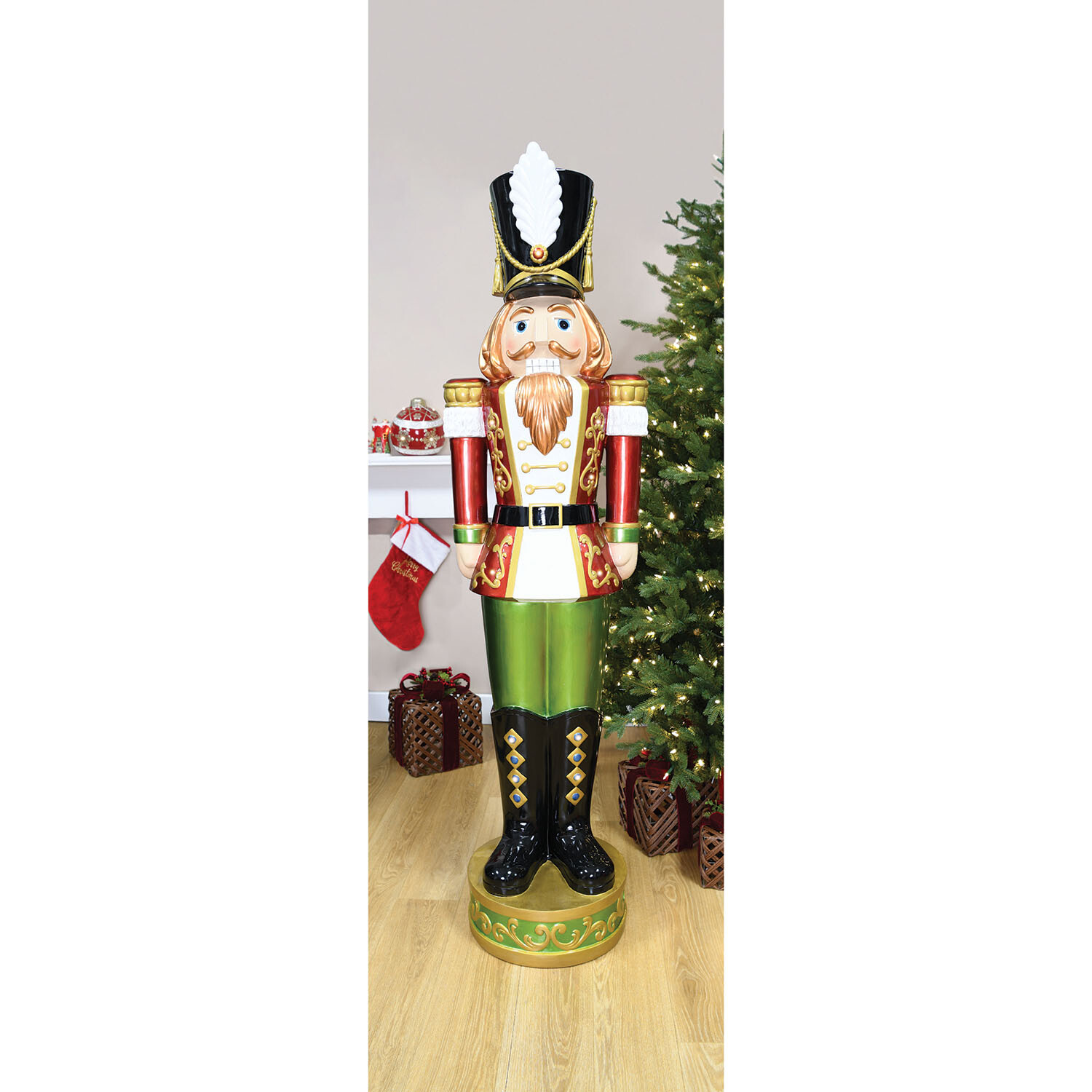 5ft LED Traditional Nutcracker - Red Image 6