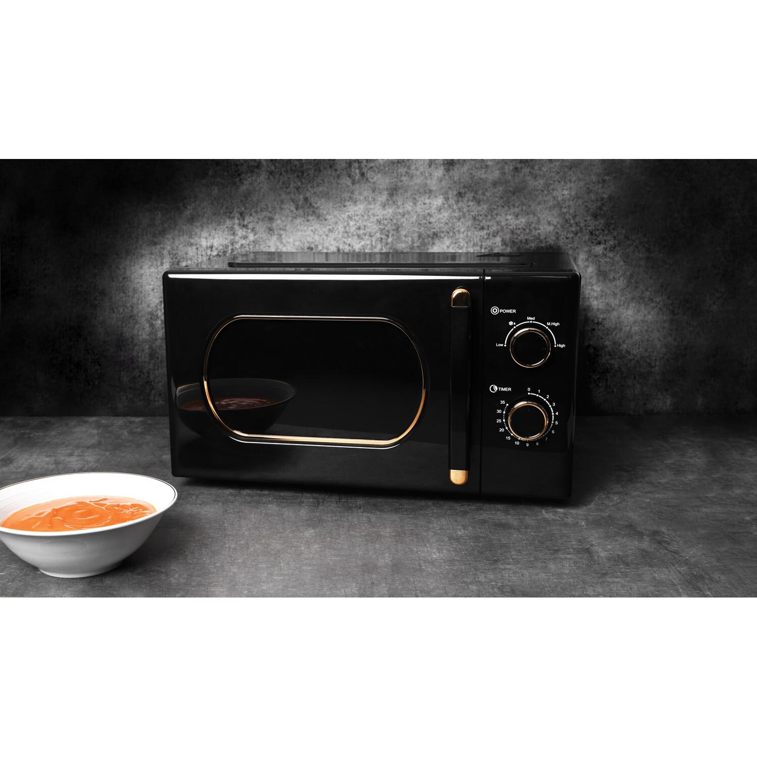 Retro 20L Microwave - Black Image 2