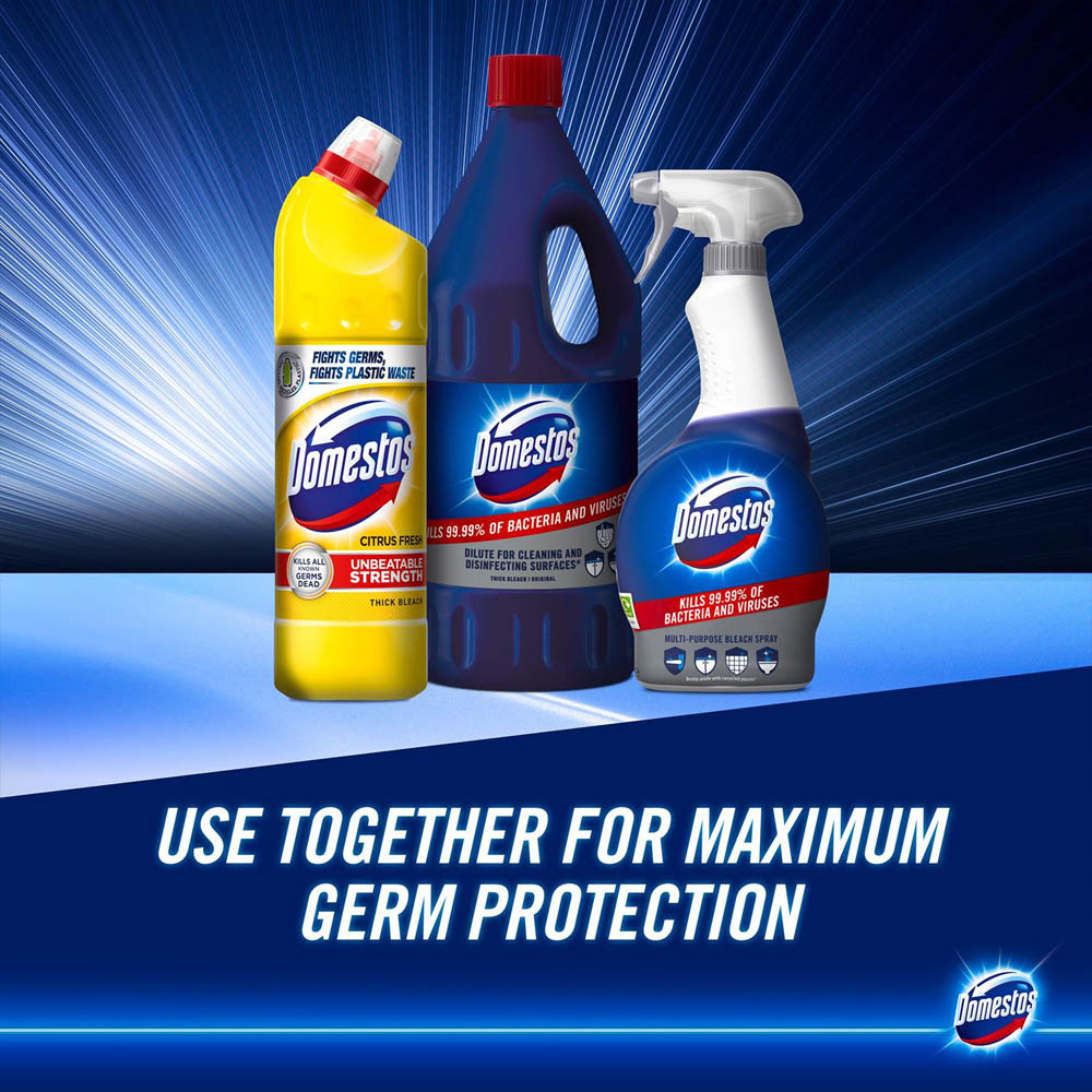 Domestos Citrus Fresh Thick Bleach 750ml 6 Pack Image 6