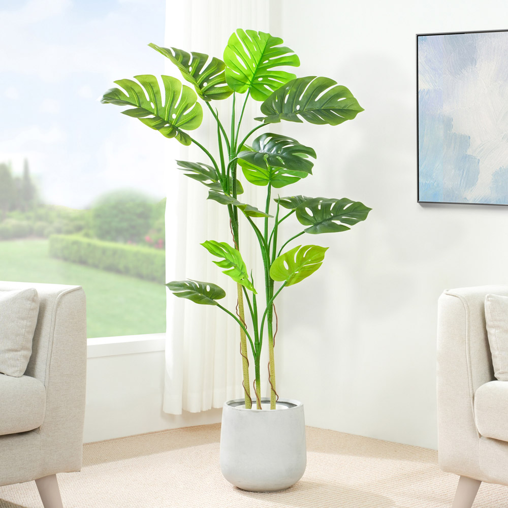 Monstera Tree Indoor Artificial Plant 140cm Image 2