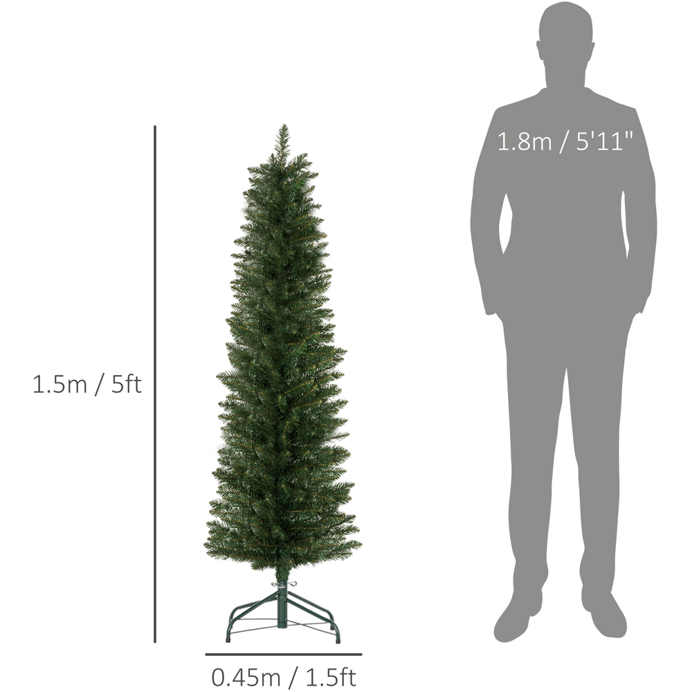Everglow Pencil Artificial Christmas Tree with Branches 5ft Image 7
