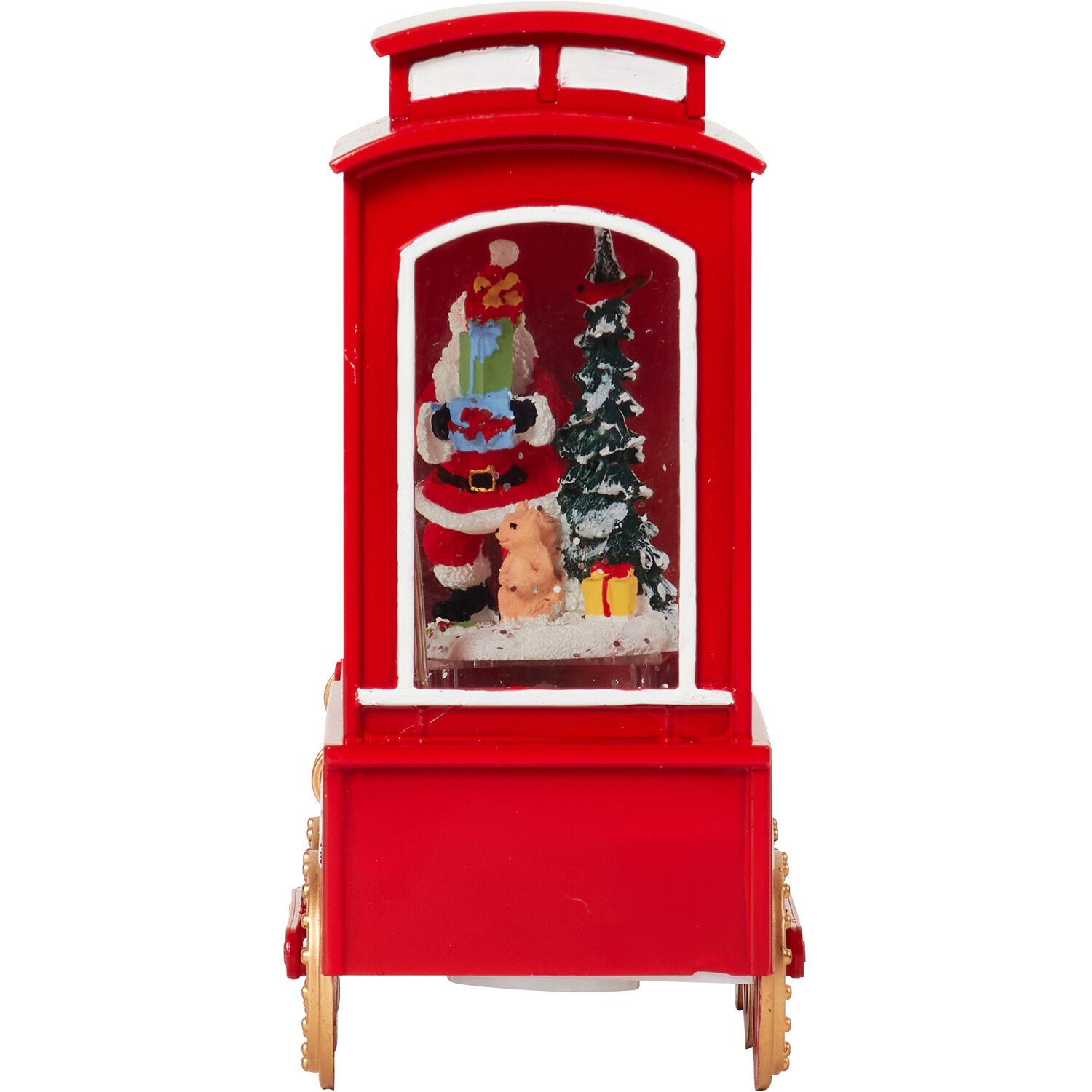 LED Glitter Spinning Santa's Train - Red Image 4