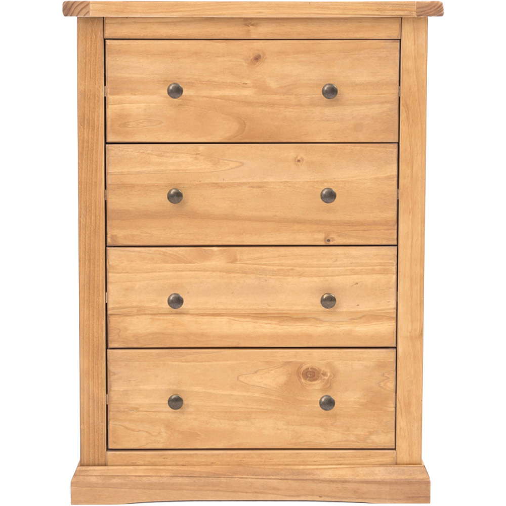 Cabinet Bits Lucca 4 Drawer Antique Wax Brass Knob Chest of Drawers Image 2