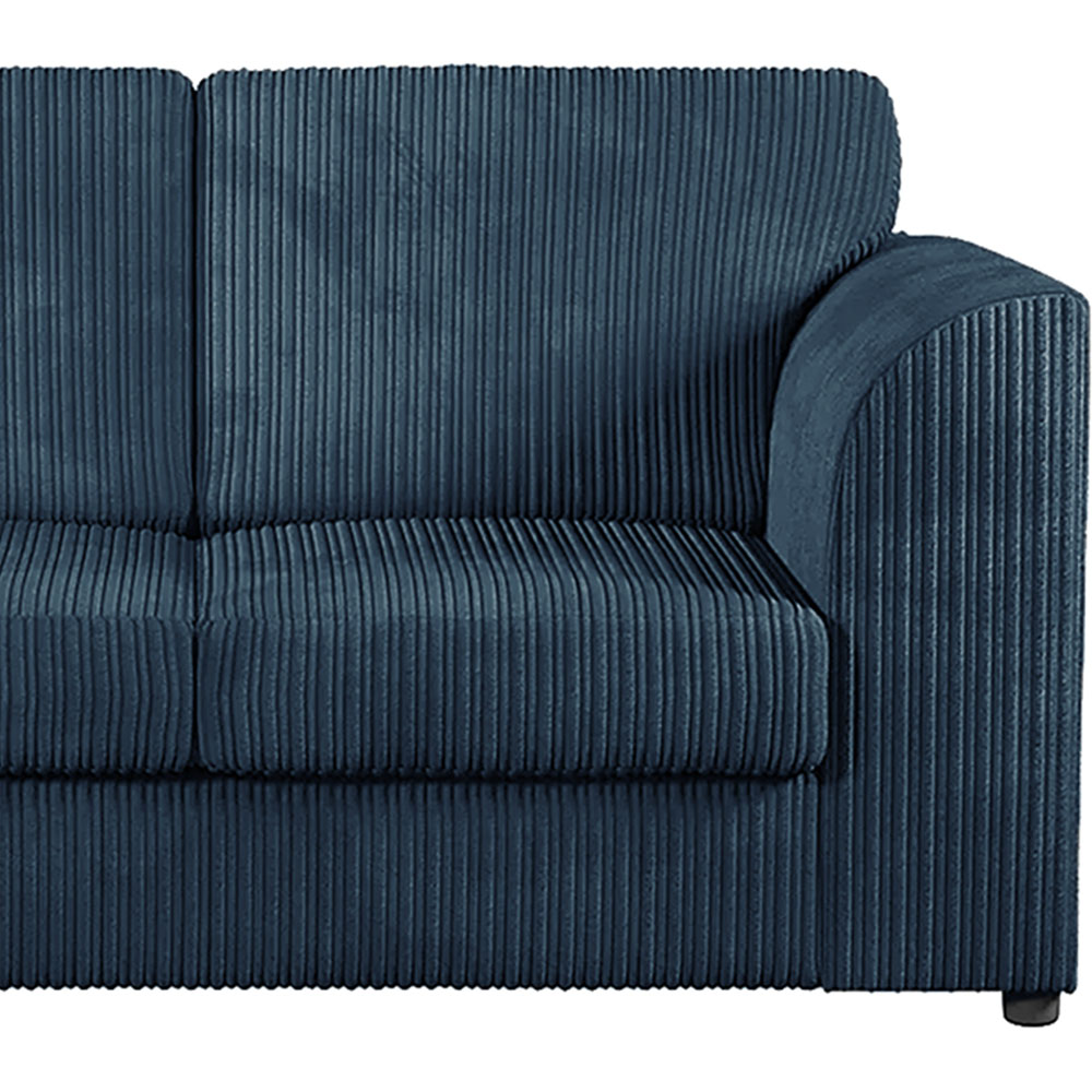 Luxor 6 Seater Navy Blue Jumbo Cord Full Back Sofa Suite Image 4