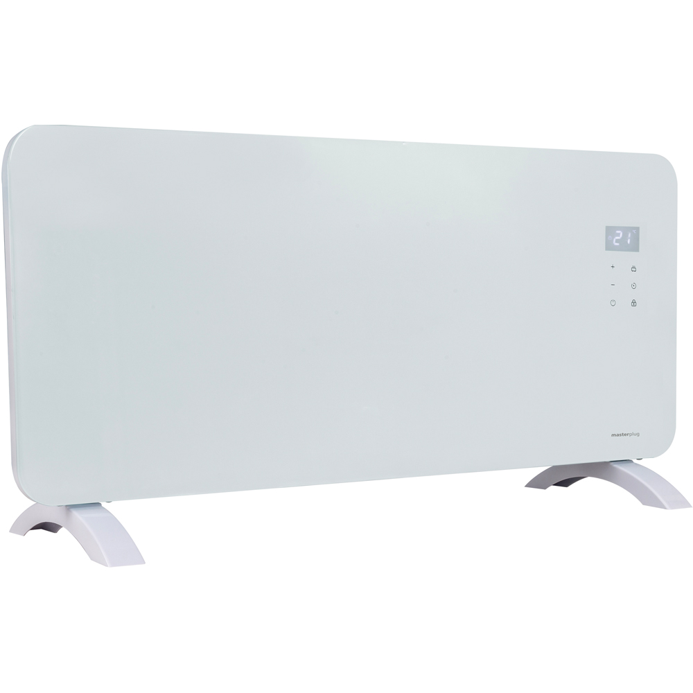 Masterplug SmartEnergy Auraline White Glass Panel Heater 2000W Image 1