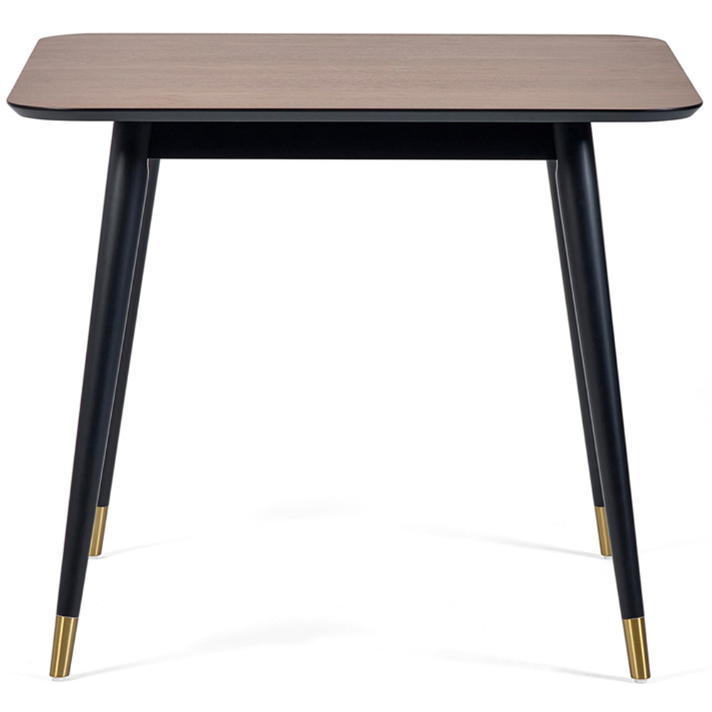 Julian Bowen Findlay 4 Seater Square Dining Table Walnut and Black Image 3