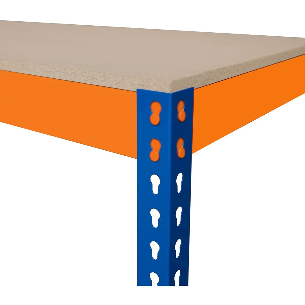 MonsterShop S-Rax 2 Shelf Blue and Orange Workbench 120 x 60cm Image 4