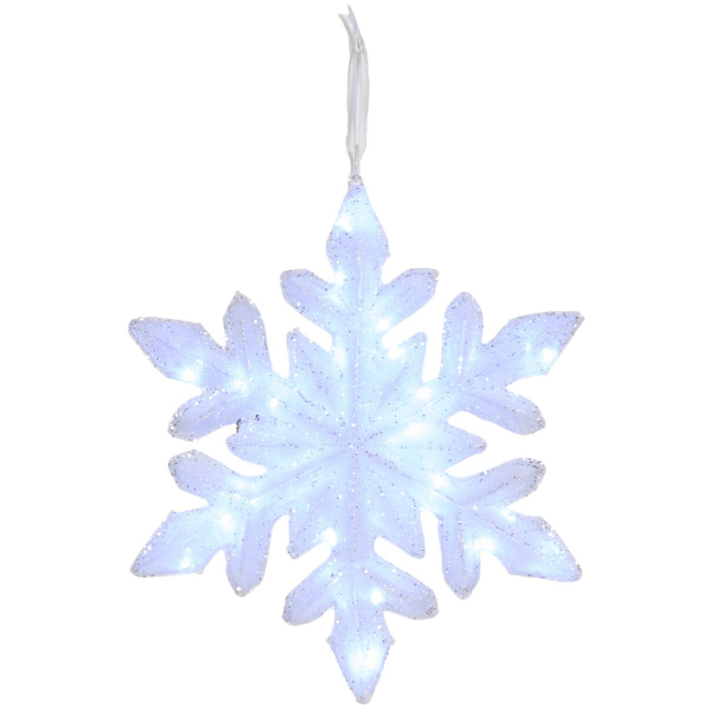 LED Sparkly Snowflake - White Image 2