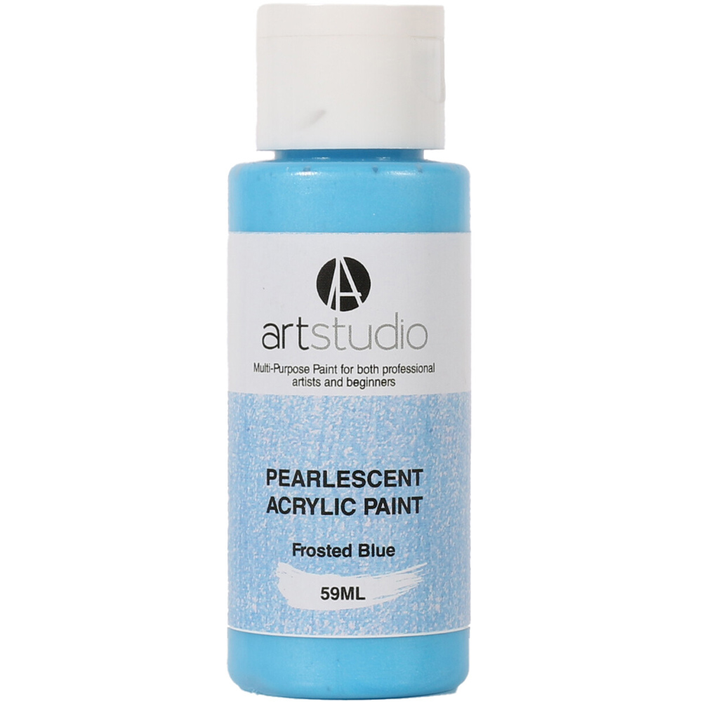 Art Studio Acrylic Pearlescent Paint - Frosted Blue Image