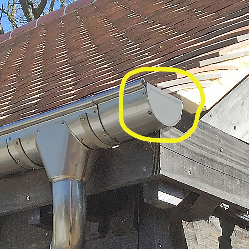 Metal Gutta Zinc Stop End 2 Pack Image 2