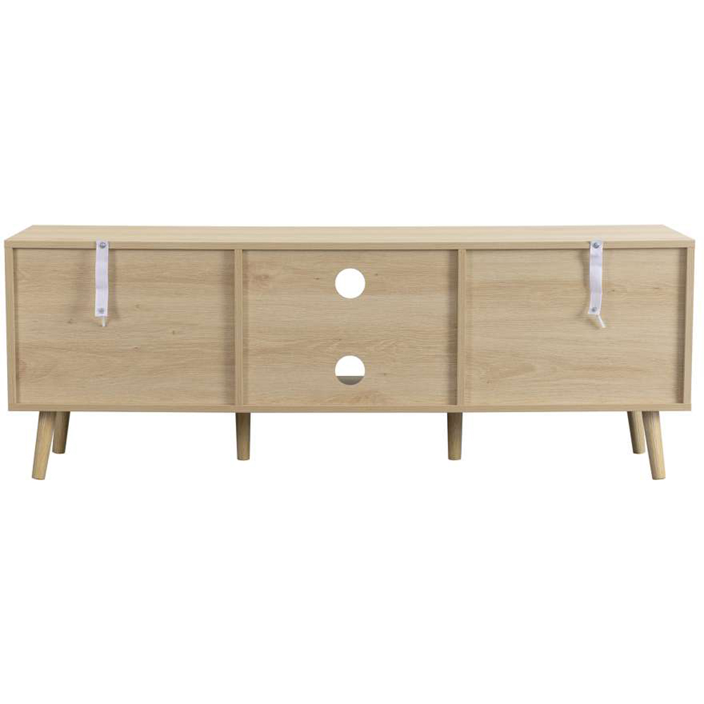 Birlea Herringford Oak 2 Door 2 Shelf Large TV Unit Image 5