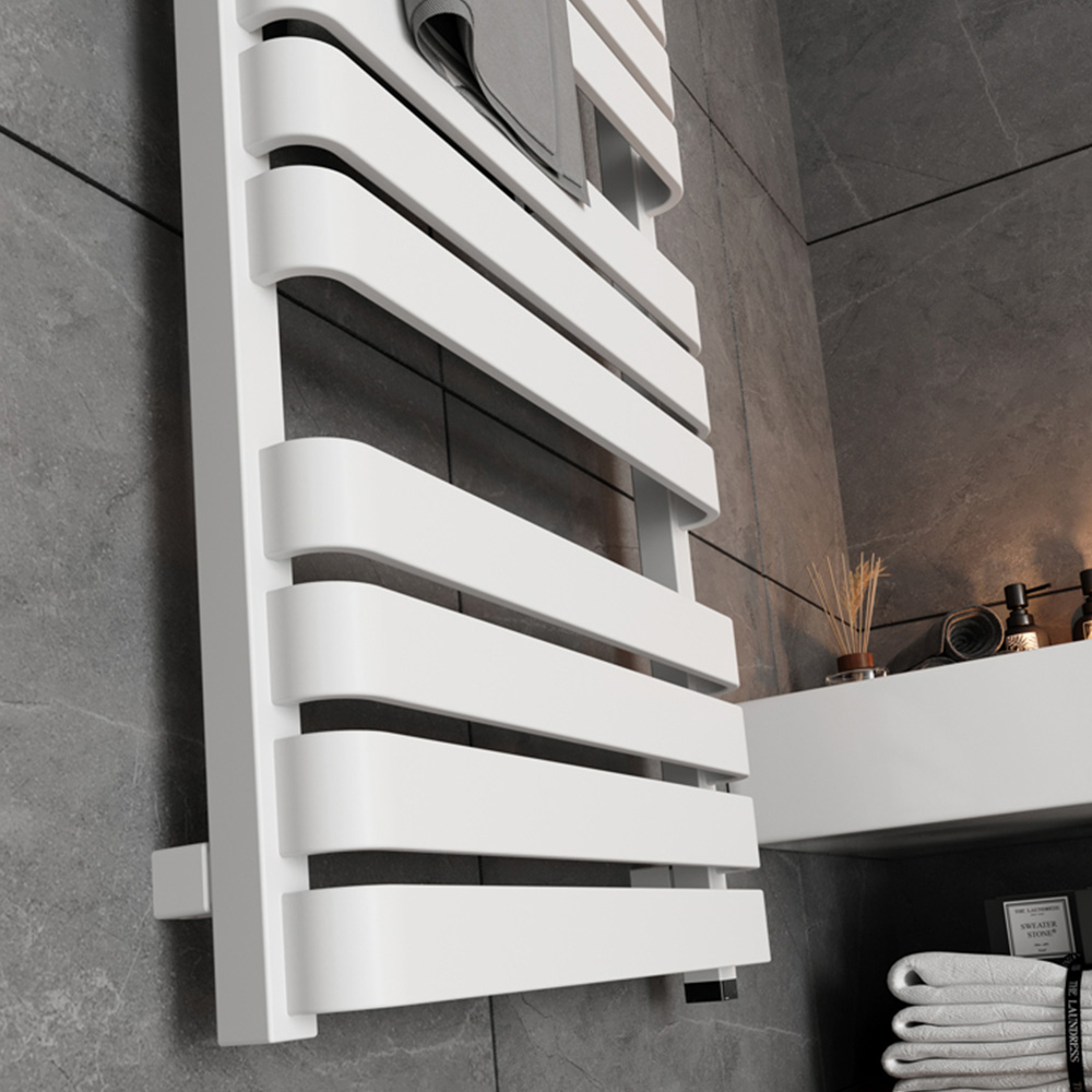 Terma Warp T One Soft Matt White Electric Towel Rail 1110 x 500mm Image 6