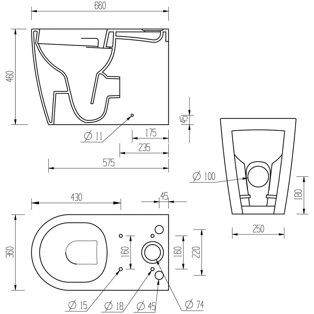 Bathstore Bavaro Close Coupled Comfort Height Fully Shrouded WC and Soft Close Seat with Dual Flush Image 6