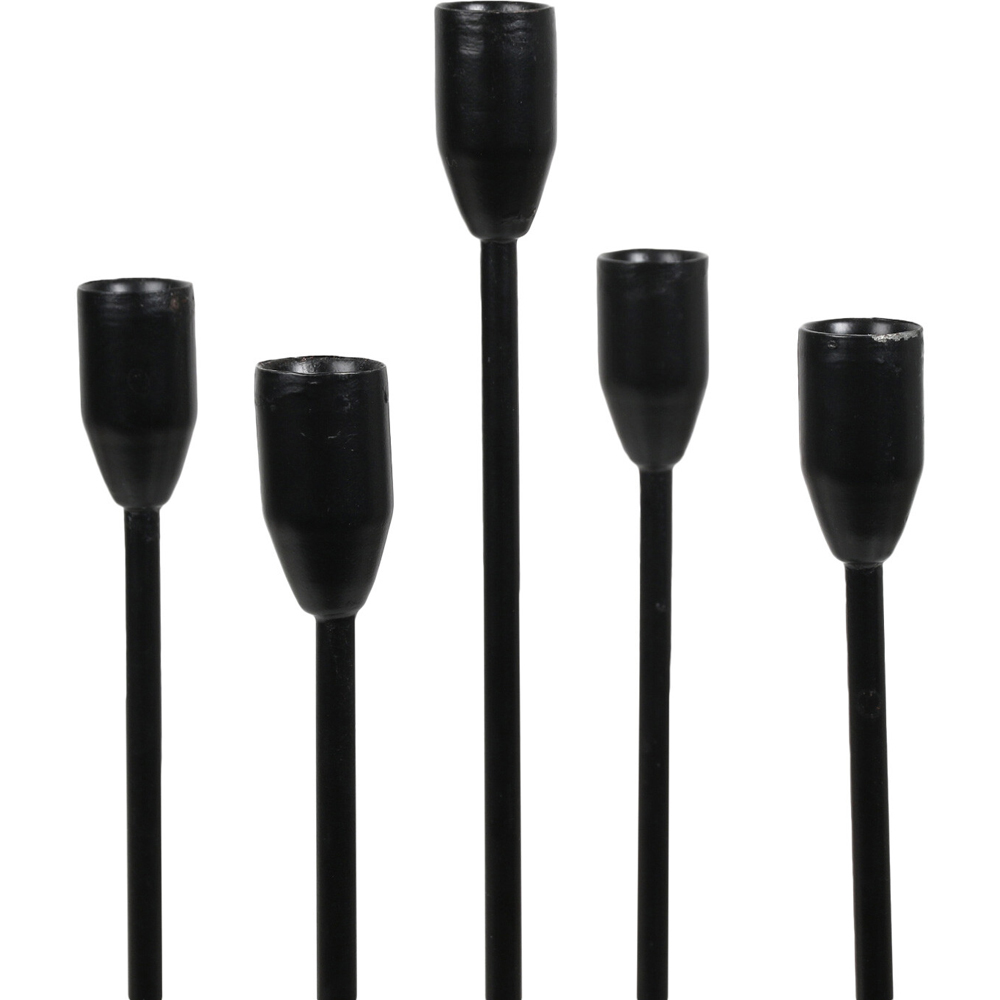 Black 5 Arm Candle Holder Image 2