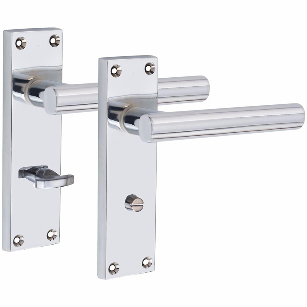 Golden Grace Polished Chrome Victorian Straight T-Bar Bathroom Handle Image 2