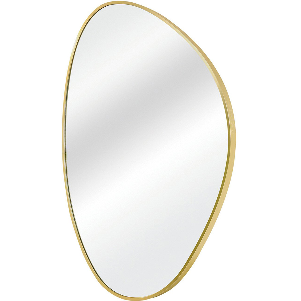 Gold Framed Organic Wall Mirror - Gold Image 1