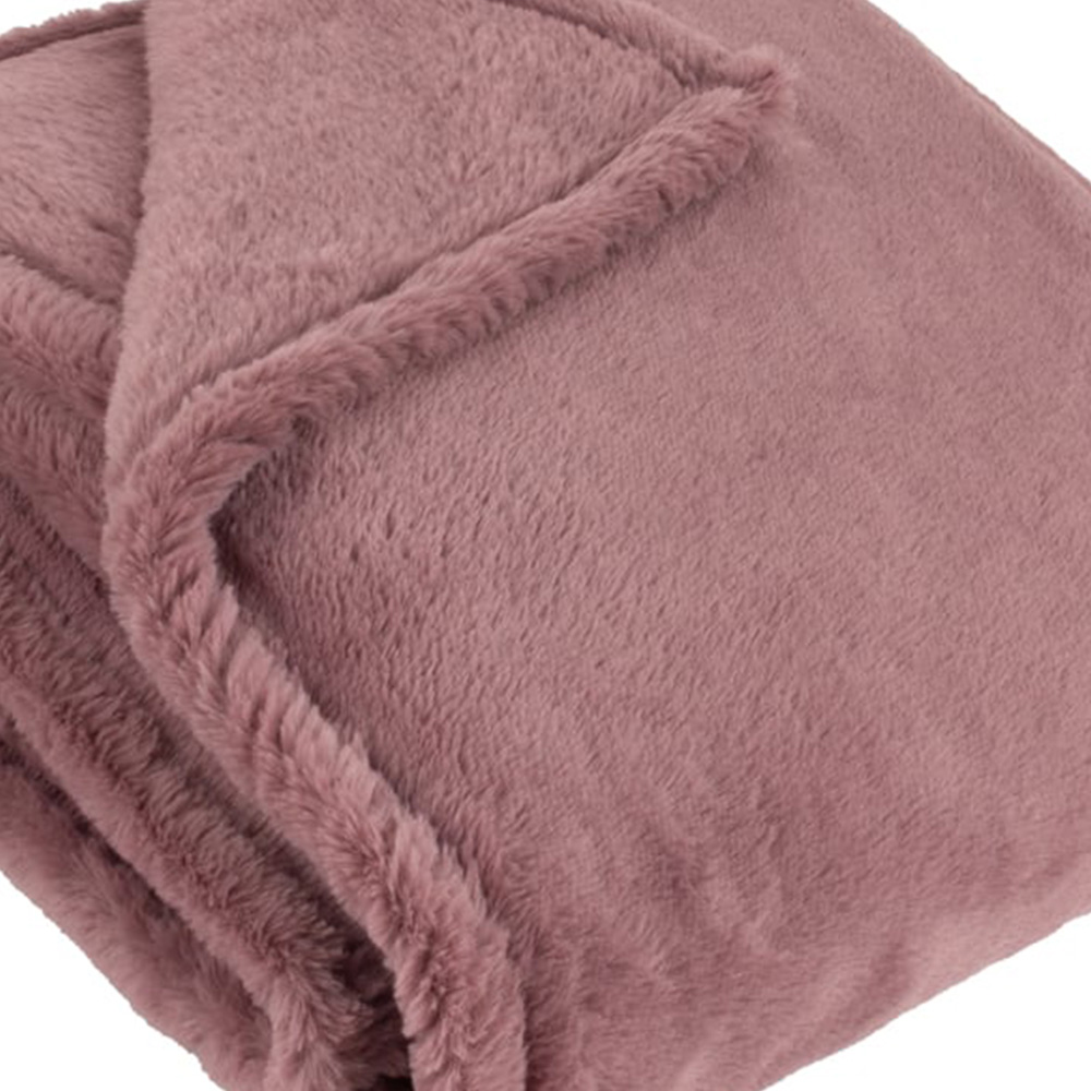 furn. Kallu Mulberry Double-Sided Faux-Fur Throw 150 x 200cm Image 3