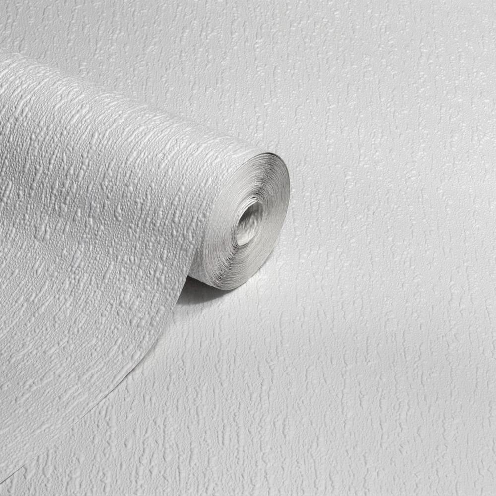 Anaglypta Classic Stone Oak Textured White Wallpaper Image 2