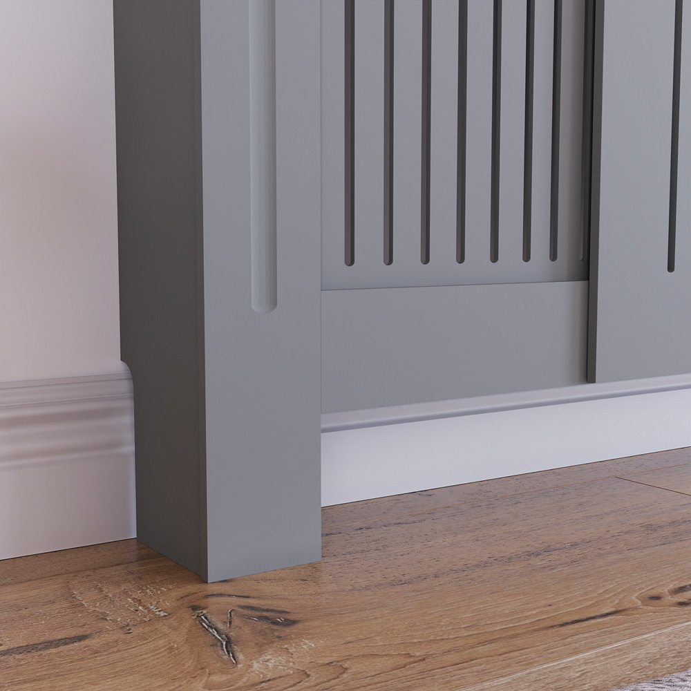 Vida Designs Chelsea Olive Grey Adjustable Radiator Cover Image 6