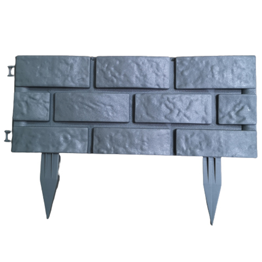 Samuel Alexander Grey Brick Effect 4 x 3 Pack Garden Edging Decorative Border Image 3
