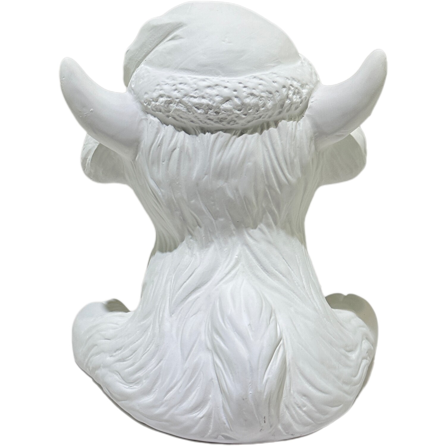 Paint Your Own Ceramic Xmas Highland Cow Kit White Image 4