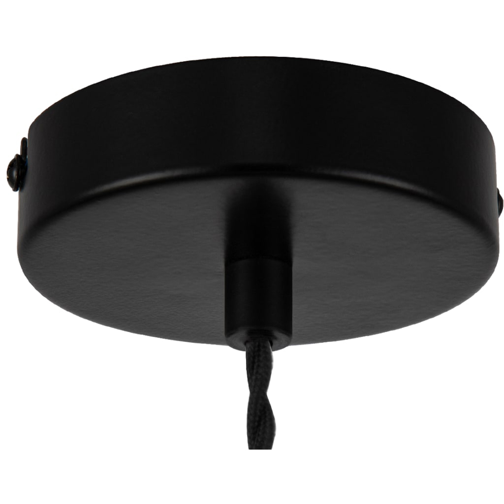 Cosylyte Millfield Matt Black Base Smoky Dimple Glass Pendant Light Image 5