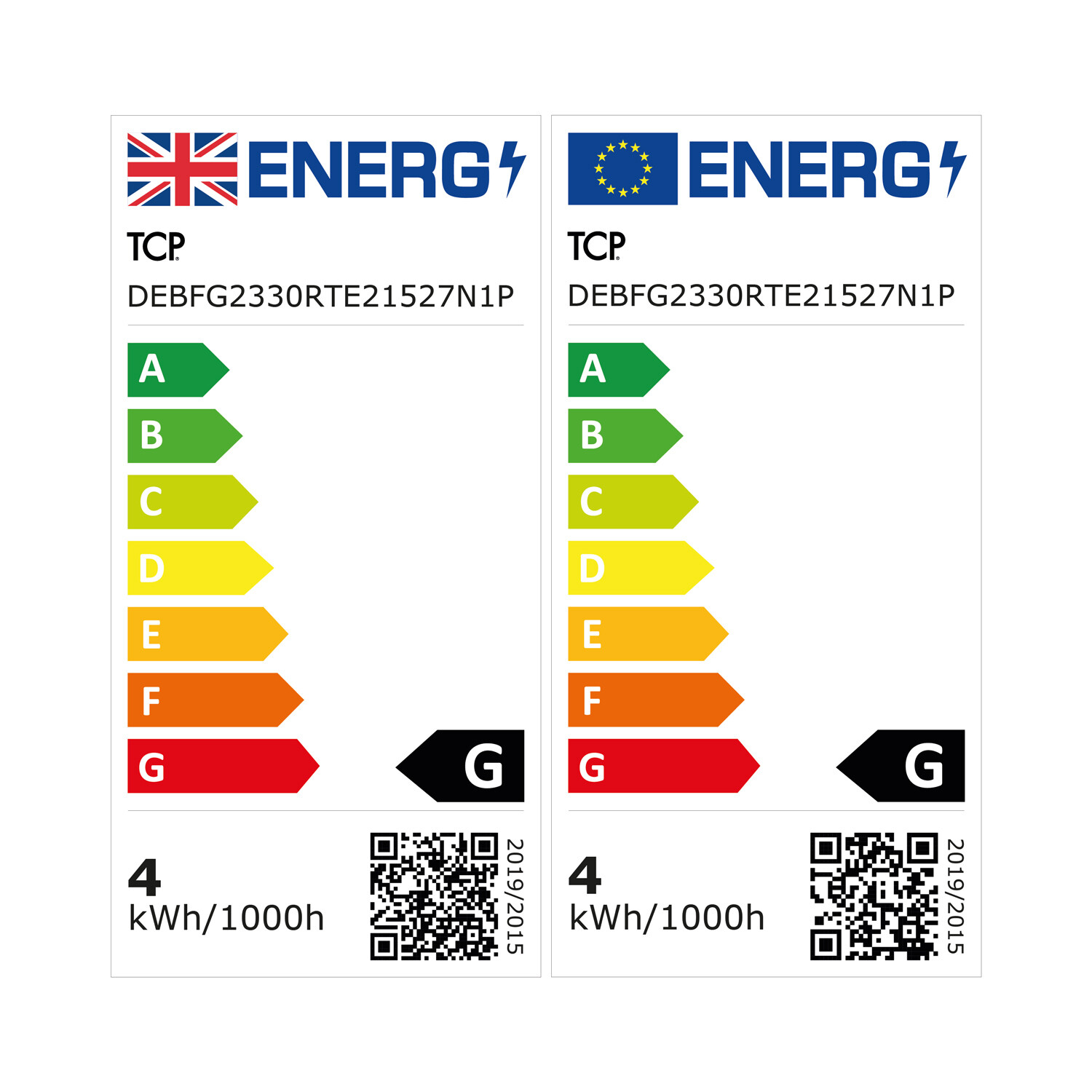 TCP Rainbow Effect Decorative Filament 330L E27 Bulb - Warm White Image 4