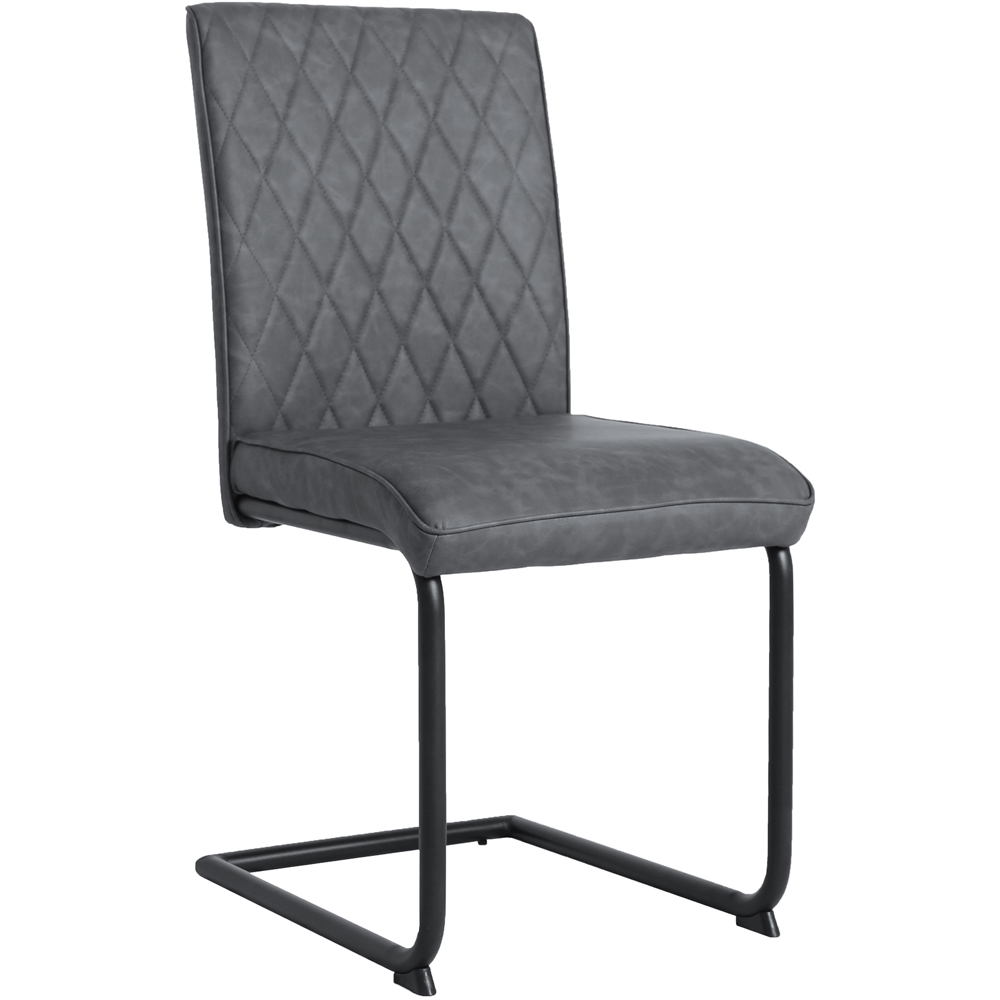 Nestor Set of 2 Grey Industrial Dining Chair Image 3