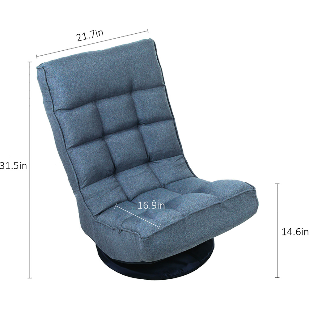 Furniture One Blue Adjustable Foldable Floor Chair Image 7