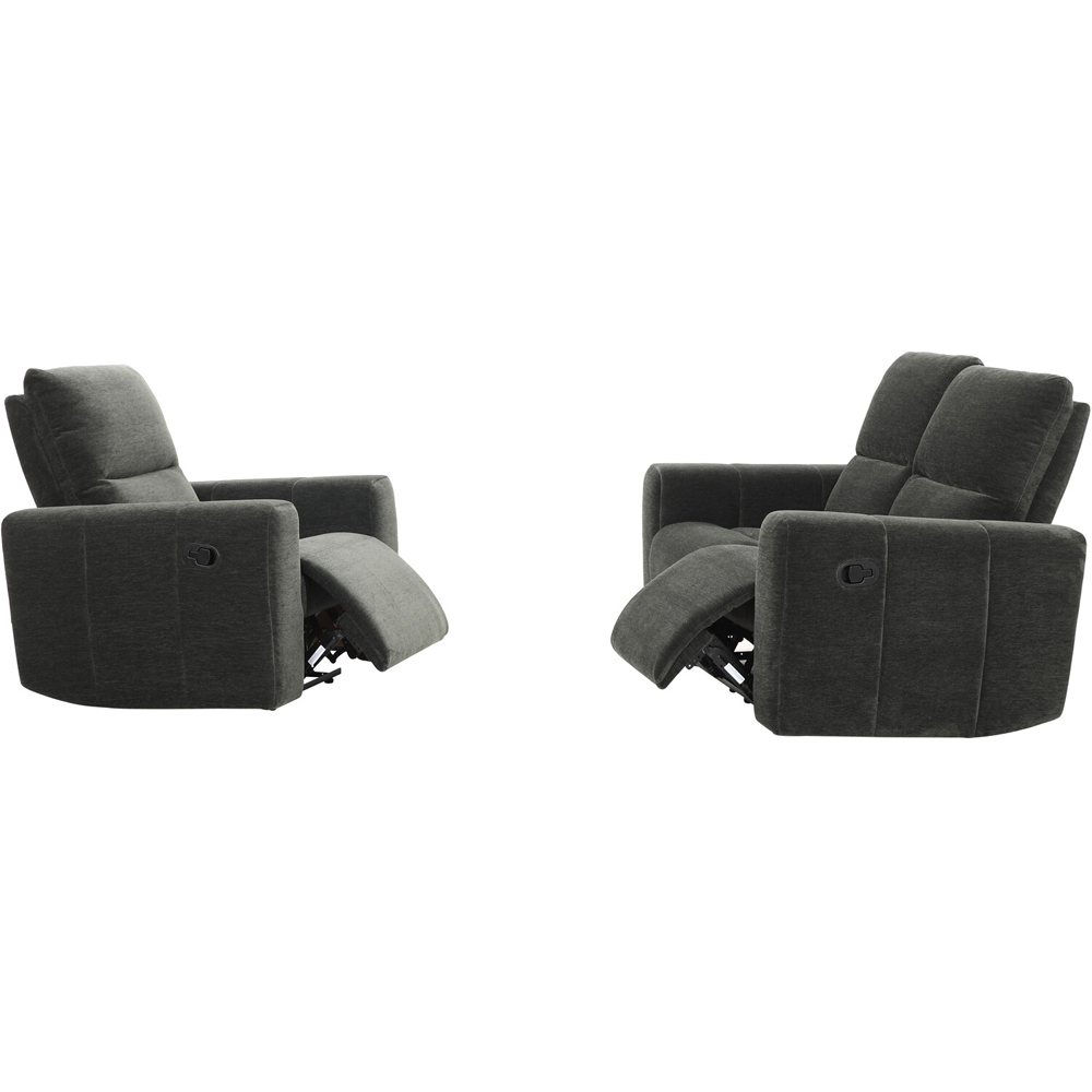 Holborton Manual Recliner Sofa Dark Olive 2 Seater Image 7