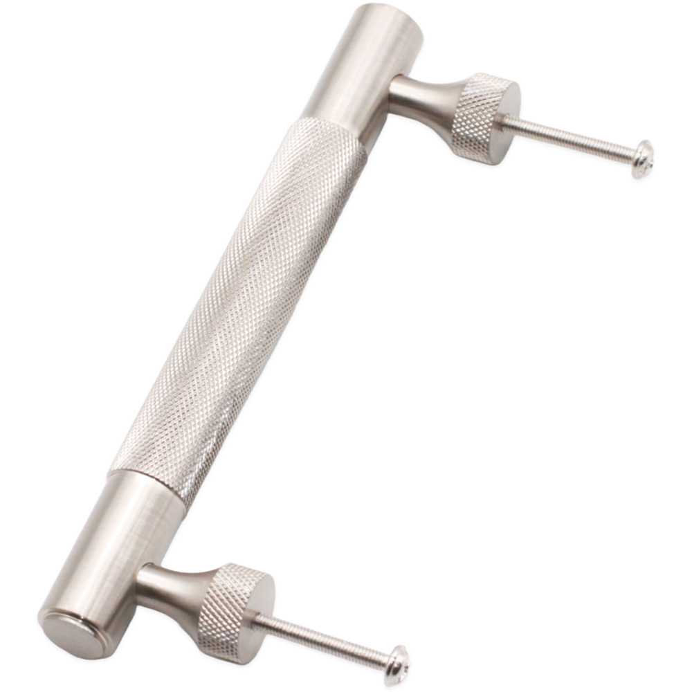 Spira Brass Satin Silver Knurled Bar Handle 360mm Image 4
