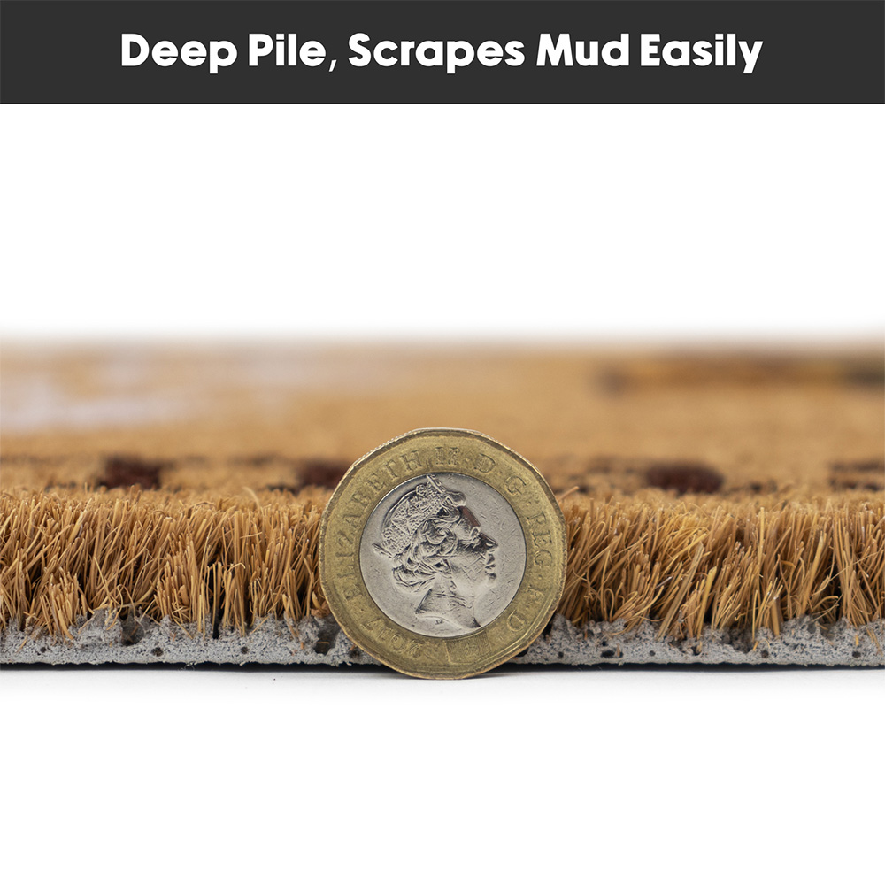 JVL Latex Backed Coir Gonks Entrance Doormat 40 x 58cm Image 7