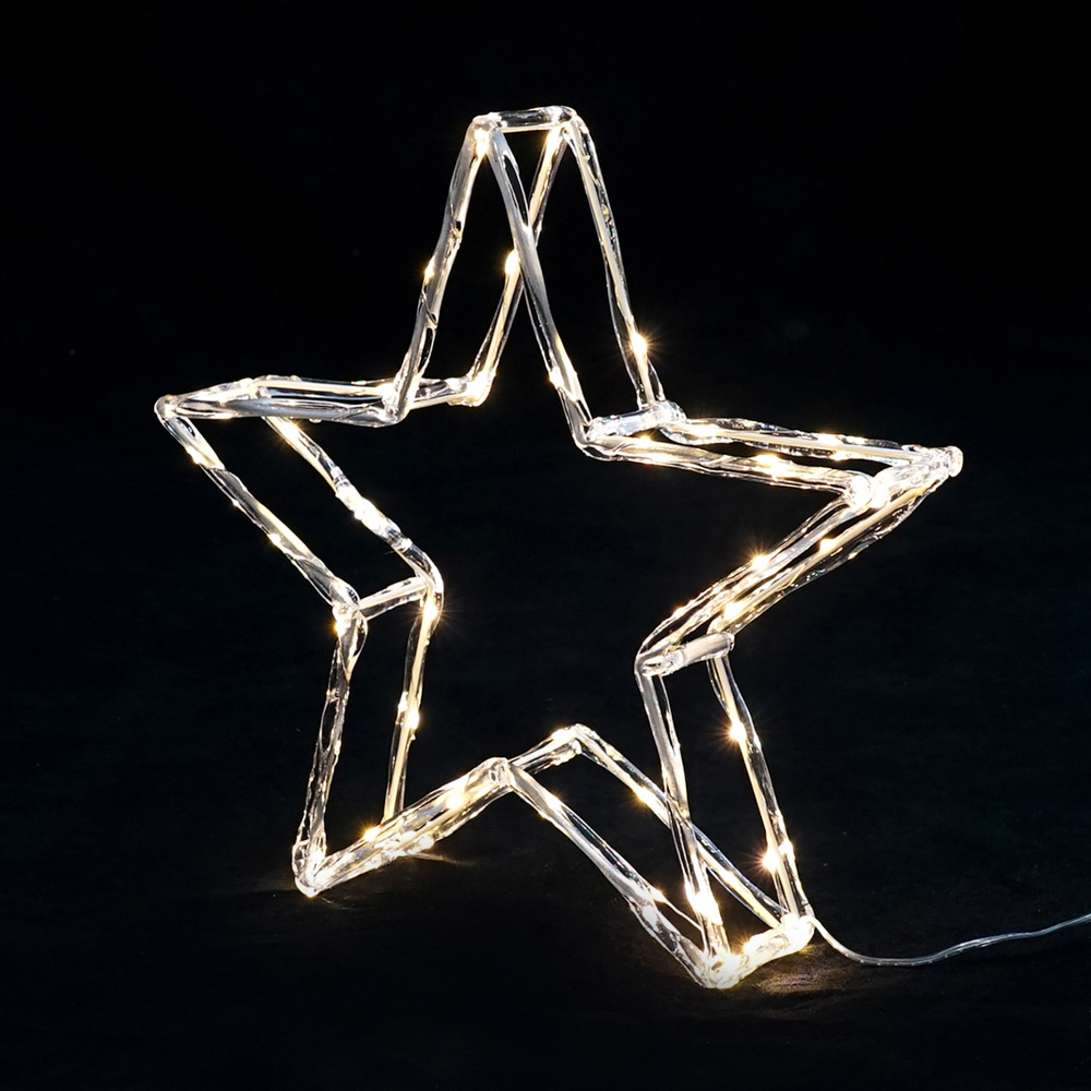 The Seasonal Gift Co. Warm White LED Star Christmas Decoration 30cm Image 2