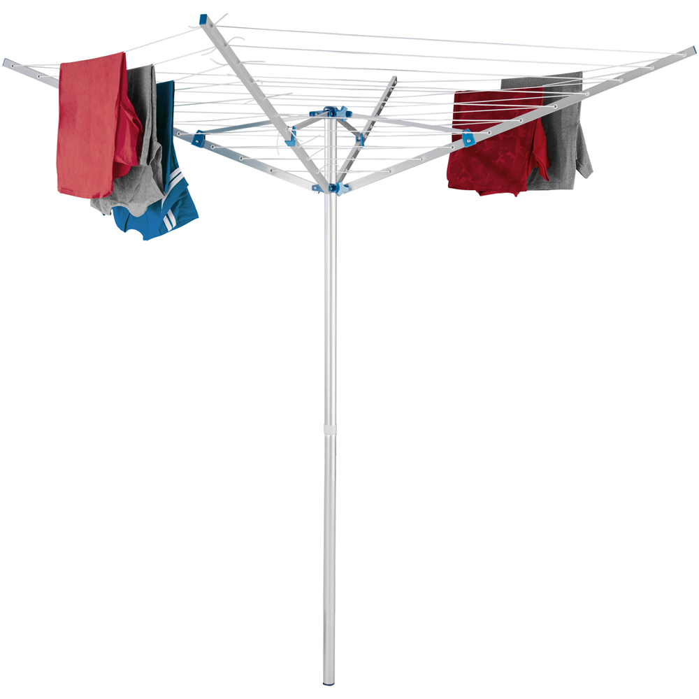 tectake 4 Arm Foldable Washing Line Dryer with Cover Image 2