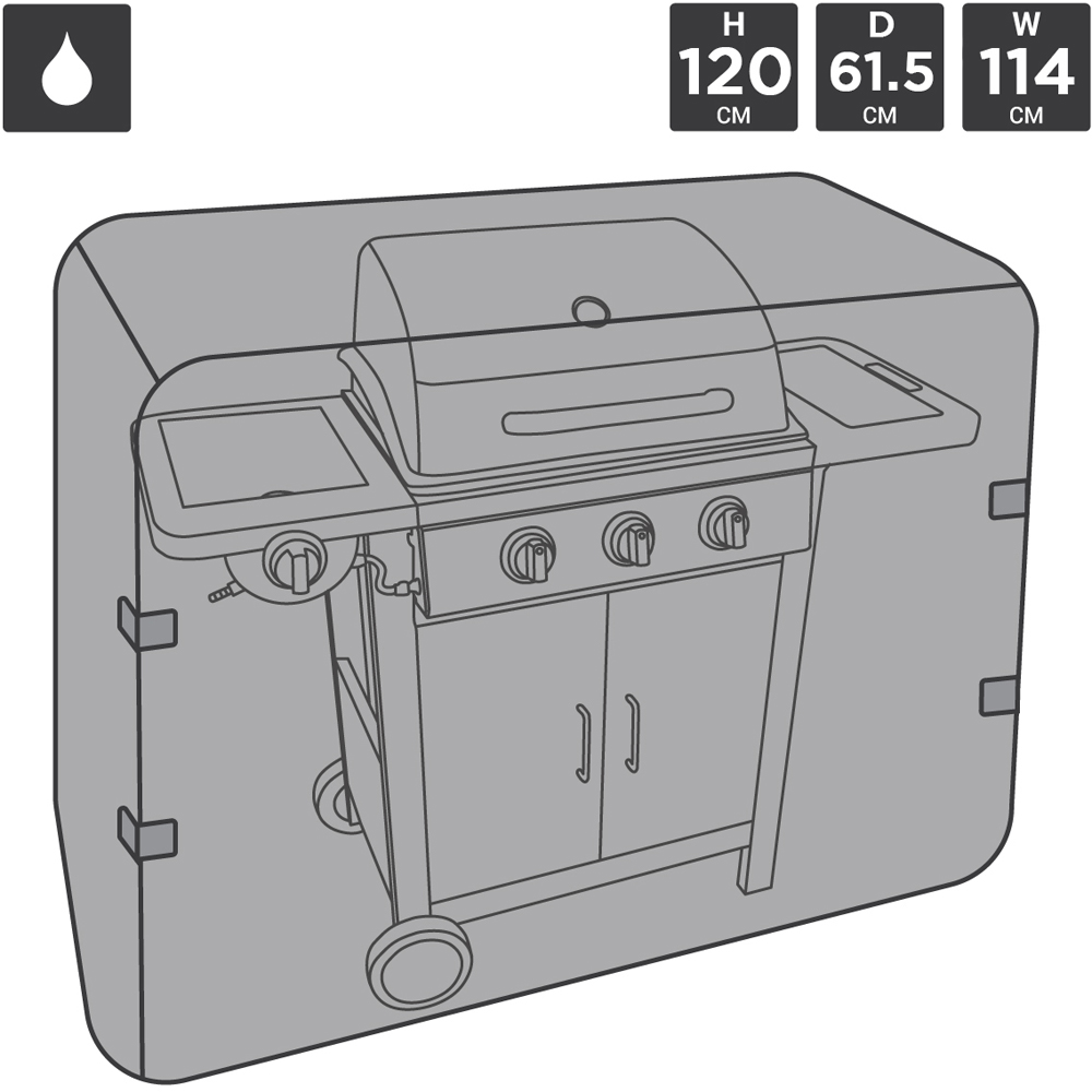 Charles Bentley Waterproof 3 Burner Gas BBQ Cover Image 6