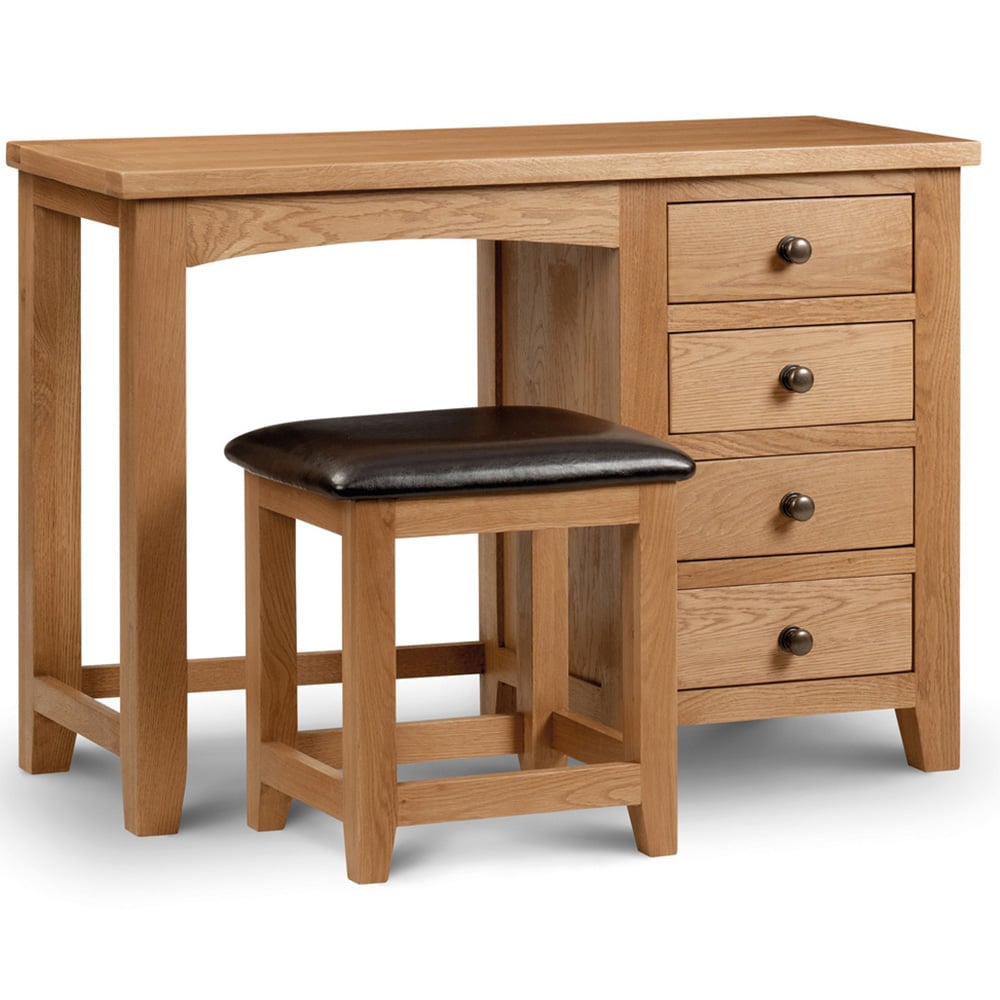 Julian Bowen Marlborough White Oak Dressing Table Stool Image 3