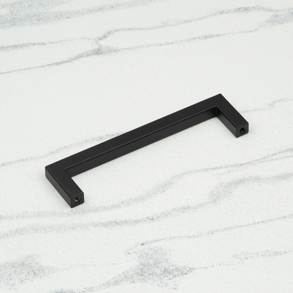 Handle & Home Matt Black Square Handle 128mm Image 5