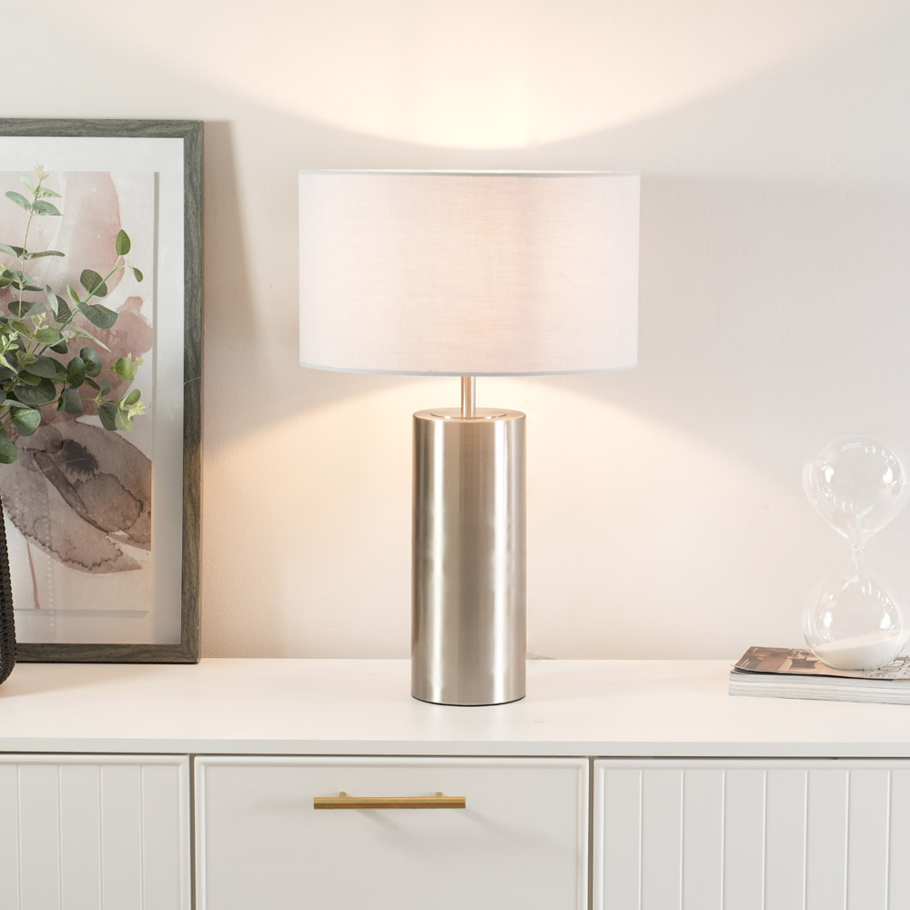 ValueLights Lexy Chrome Touch Table Lamp Base Image 2