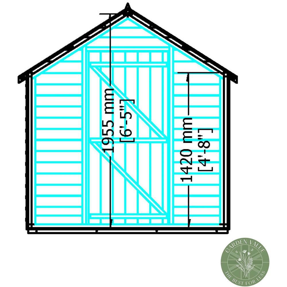Shire 8 x 6ft Dip Treated Overlap Shed Image 9