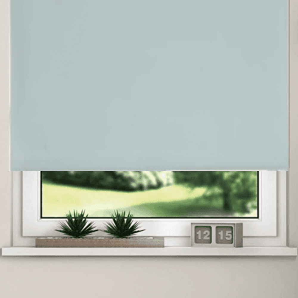 New EdgeBlinds Thermal Blackout Roller Blinds Duck Egg 70cm Image 3