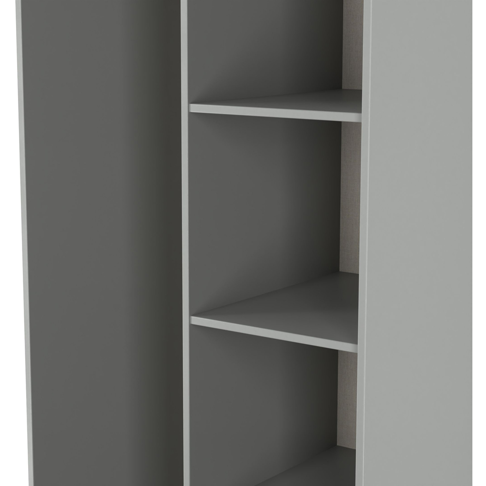 Crowndale Diamond 5 Shelf Dusk Grey Tall Open Wardrobe Ready Assembled Image 5