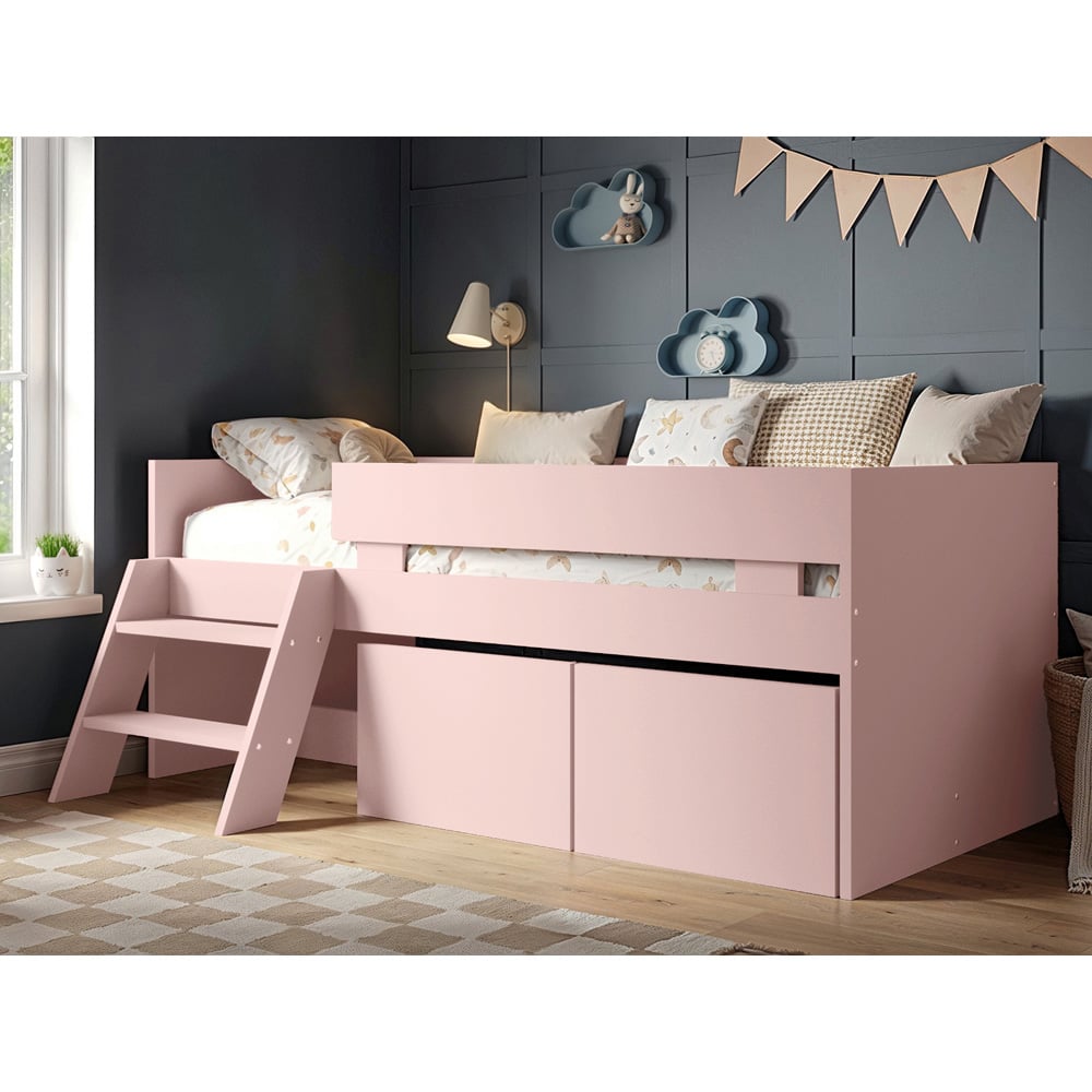 Flair Logan Single Pink 2 Drawer Low Sleeper Image 4