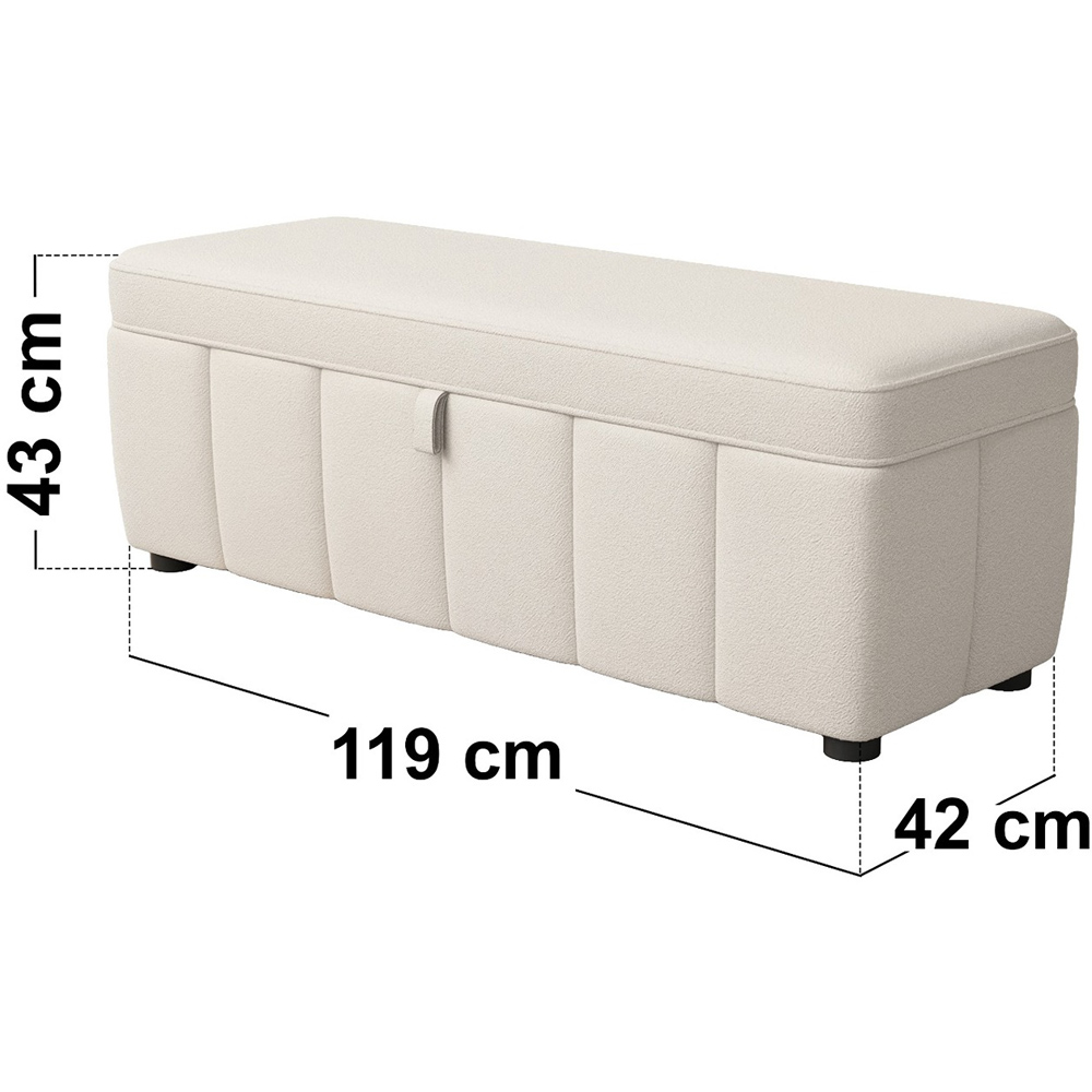 SOLACE+CO Emilie Cream Boucle Blanket Box Image 8