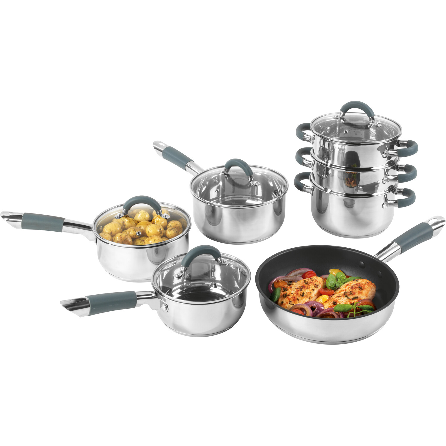 Salter 7 Piece Pan Set Silver Image 6
