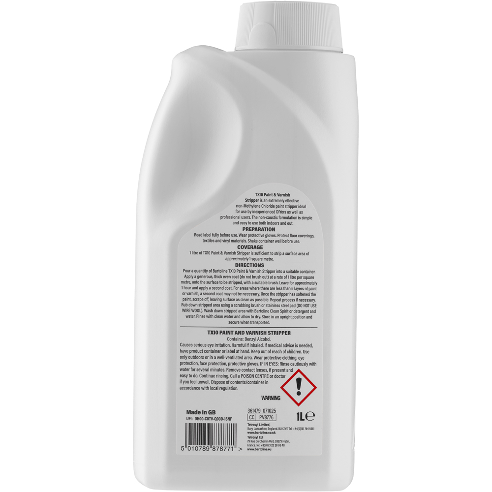 Bartoline Tx10 Paint and Varnish Stripper 1L Image 2