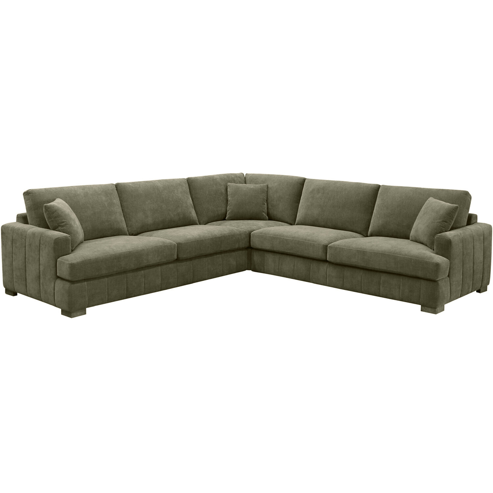Arden Corner Sofa with Footstool Green Image 2