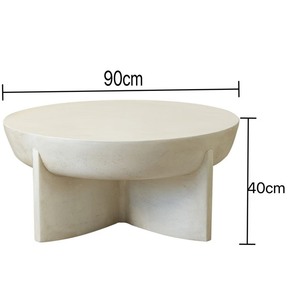 Desser Naples Concrete Effect Round Coffee Table Image 9